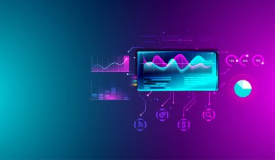 Financial statistics analysis on smartphone with graphs, busines